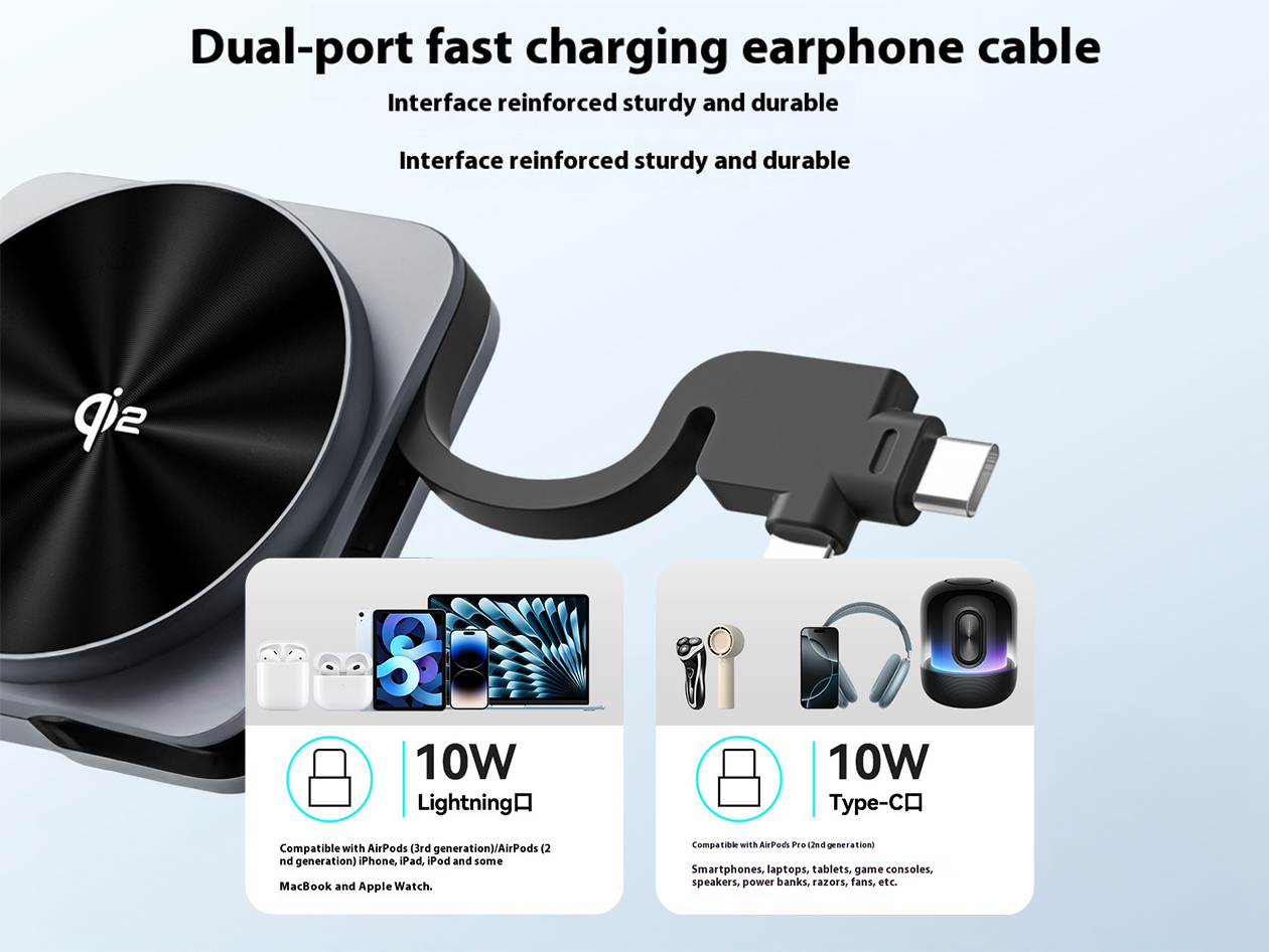 Qi2 3-in-1 Portable Charging Station