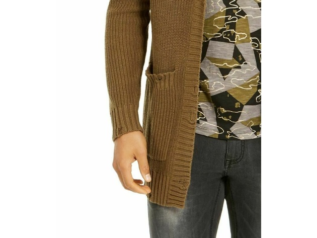 INC International Concepts Men's Hooded Cardigan Green Size Extra Large