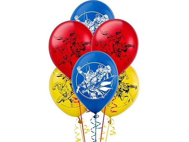 Justice League Latex Balloons, Party Favor