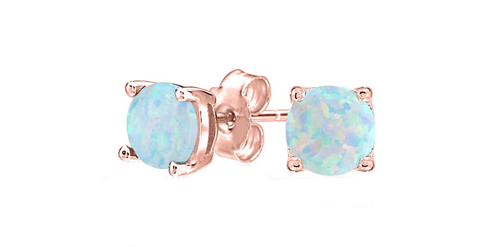 Oceanic Opal-like Stud Earrings