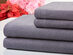 Bibb Home 100% Cotton Flannel Grey Sheet Set (Full)