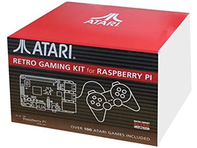 Inland Atari Raspberry Pi 3 B+ Retro Arcade Gaming Kit with Pi 3B+, Black