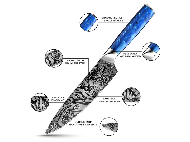 Seido Tengoku 10-Piece Damascus Chef Knife Set | StackSocial