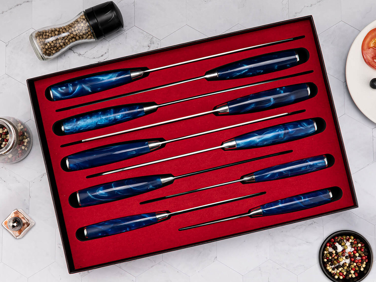 Seido Tengoku 10-Piece Damascus Chef Knife Set