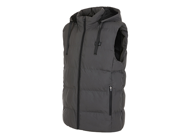 Helios Paffuto Heated Unisex Vest with Power Bank (Gray/Medium)