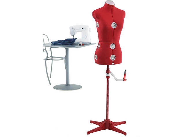 Singer DSF150SMRD Red Adjustable Dress Form - Small/Medium