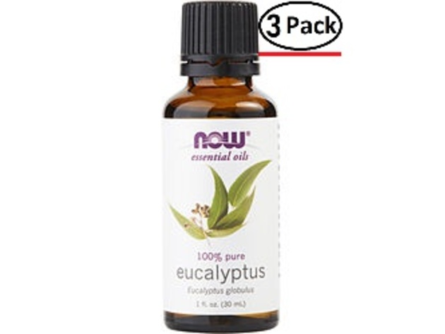 ESSENTIAL OILS NOW by NOW Essential Oils EUCALYPTUS OIL 1 OZ for UNISEX ---(Package Of 3)