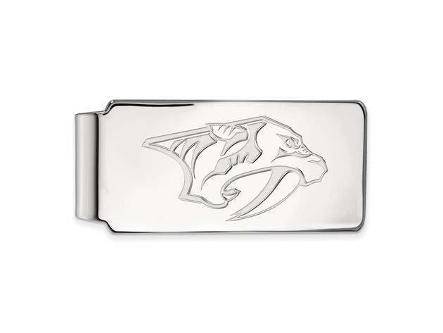 10k White Gold NHL Nashville Predators Money Clip