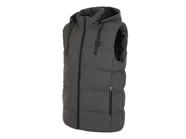 Helios Paffuto Heated Unisex Vest with Power Bank (Gray/Small)