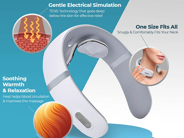 Buy Intelligent Portable Neck Massager with Heat Cordless 3 Modes