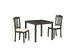 Costway 3 Piece Dining Set Square Dinning Pub Table w/ 2 Solid Wooden Chairs Padded Seat - Coffee + Beige 