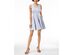 Maison Jules Women's Seersucker Fit and Flare Dress Blue Notte Combo Size 12
