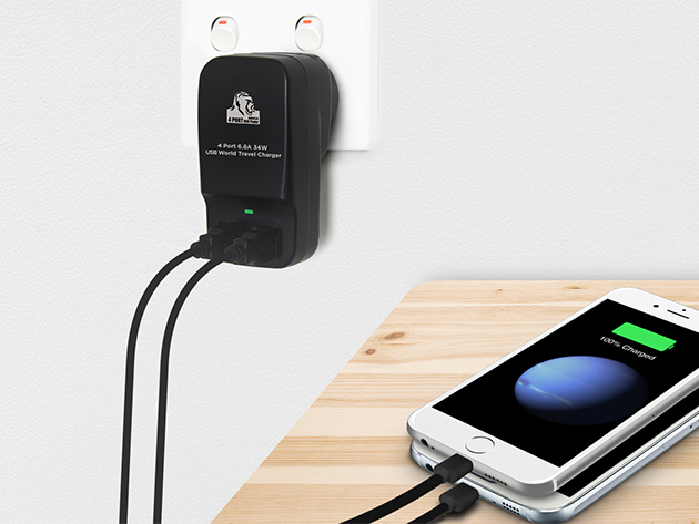 Gorilla Power 4-Port USB World Travel Charger