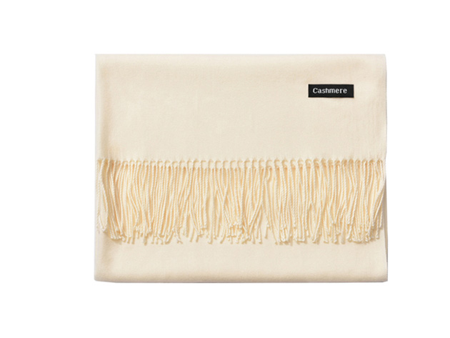 Lavisha Cashmere-Blend Shawl (Ivory)