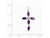 Natural Purple Amethyst Cross Pendant Necklace in Sterling Silver 1.00 Carat (ctw) with chain