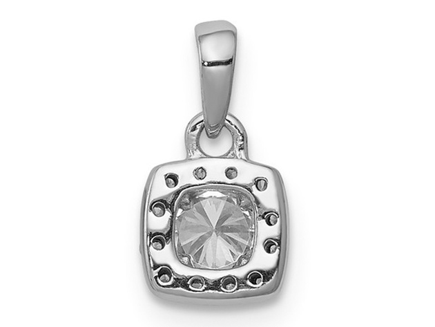 3/10 Carat (ctw H-I, I2-I3) Diamond Solitaire Halo Pendant Necklace in 14K White Gold with Chain