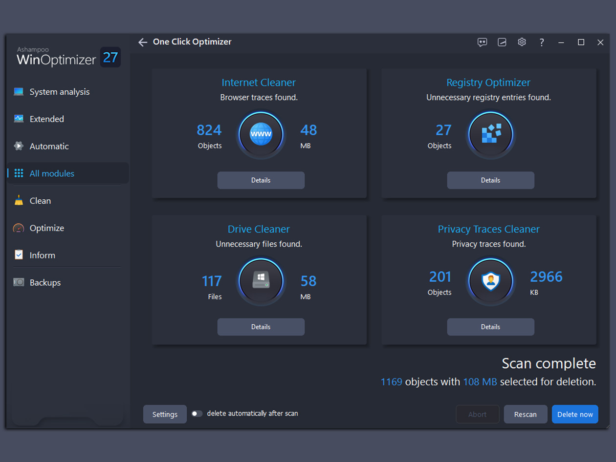 Ashampoo WinOptimizer 27: Lifetime License [Digital Key]