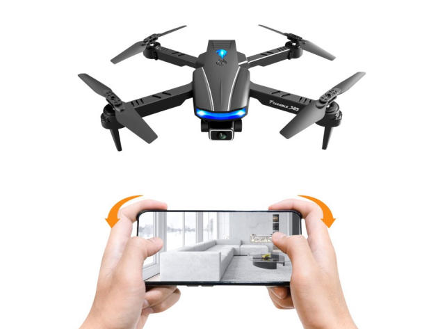 Foldable HD Dual Camera Mini Drone (3 Batteries)