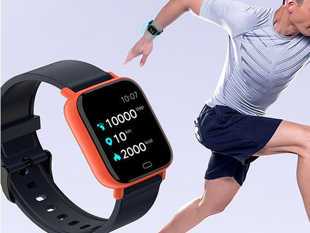 Smart Fit Multi-Function Smartwatch Tracker & Monitor (Orange/Black)