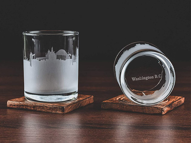 City Skyline Whiskey Glasses (Washington DC/Set of 2)