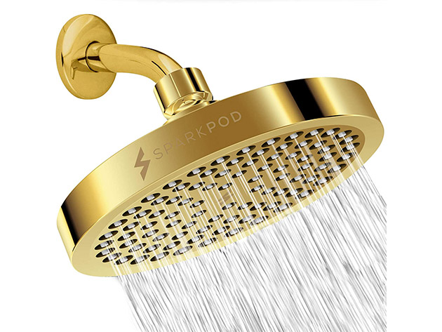 SparkPod High Pressure Rain Shower Head (Gold)