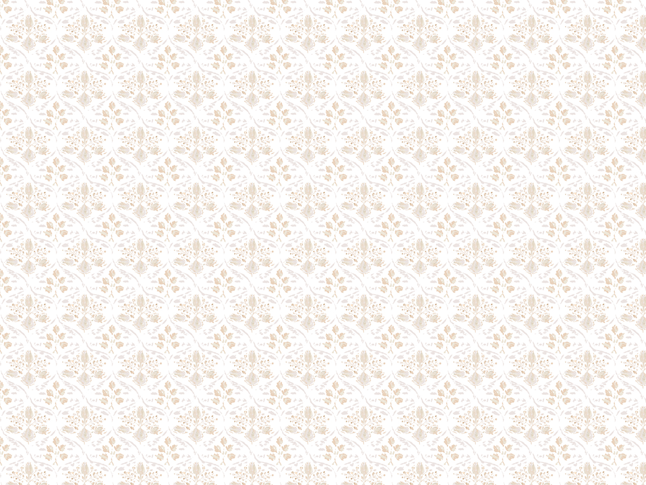 4-Piece Floral Print Microfiber Sheet Set (Taupe/Queen)