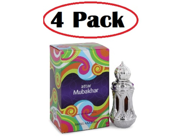 4 Pack of Swiss Arabian Attar Mubakhar by Swiss Arabian Concentrated Perfume Oil .67 oz