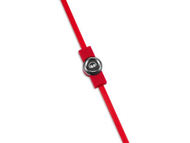 Monster N-Lite In-Ear Wired Earbud Headphones with Mic and In-Line Controls, High Performance Earbuds, Red (Refurbished)