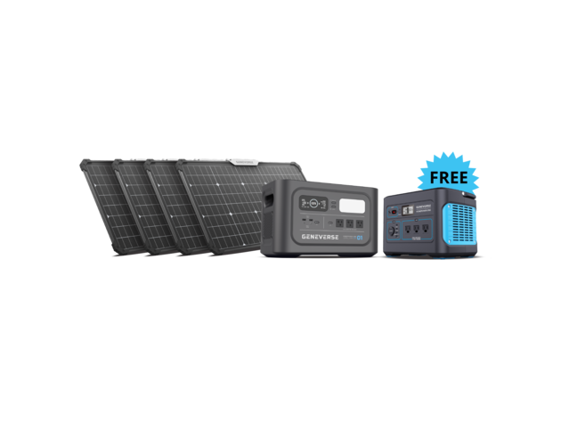HomePower ONE PRO + 4X AIR Panels (360W Output/80W per panel) + FREE HomePower ONE