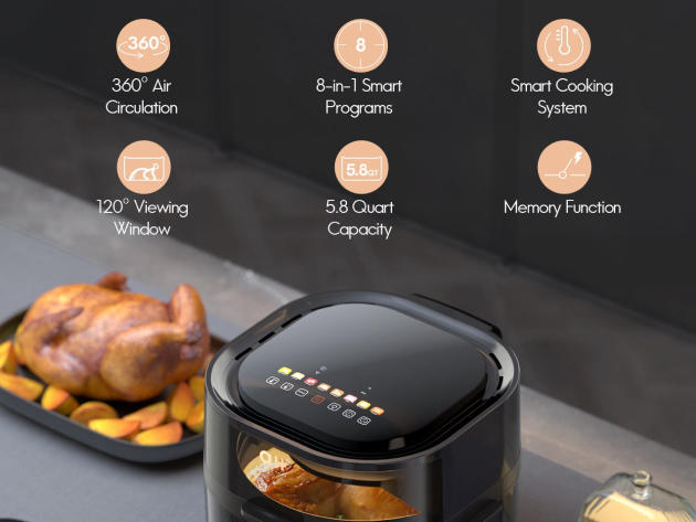 Aukey Home 5.8QT 10-in-1 Alpha Air Fryer & Grill