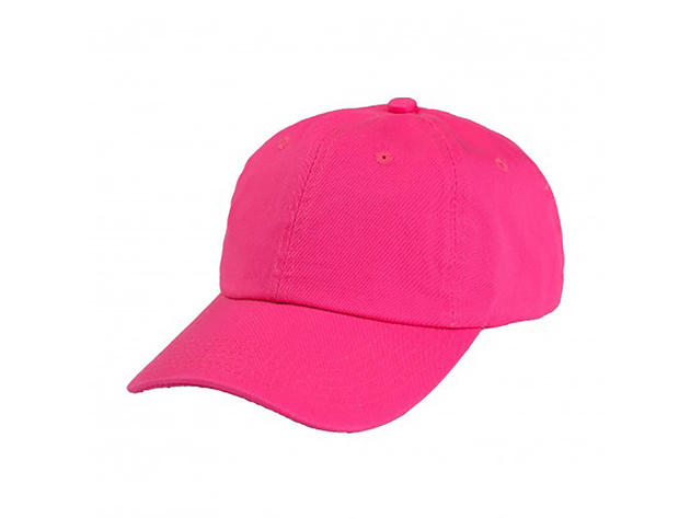 Balec Plain Baseball Cap Hat Adjustable Back (Hot Pink)