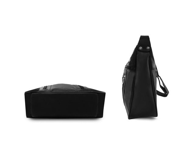 Leather Sleek Multi-Pocket Shoulder Handbag