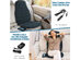 Massage Seat Cushion Back Massager w/ Heat & 6 Vibration Motors for Home - Black