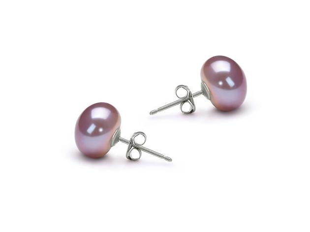 Lavender Freshwater Pearl Stud Earrings
