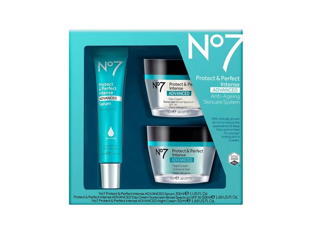 No7 Protect and Perfect Intense Advanced Hypo Allergenic Anti Aging Skincare System Kit