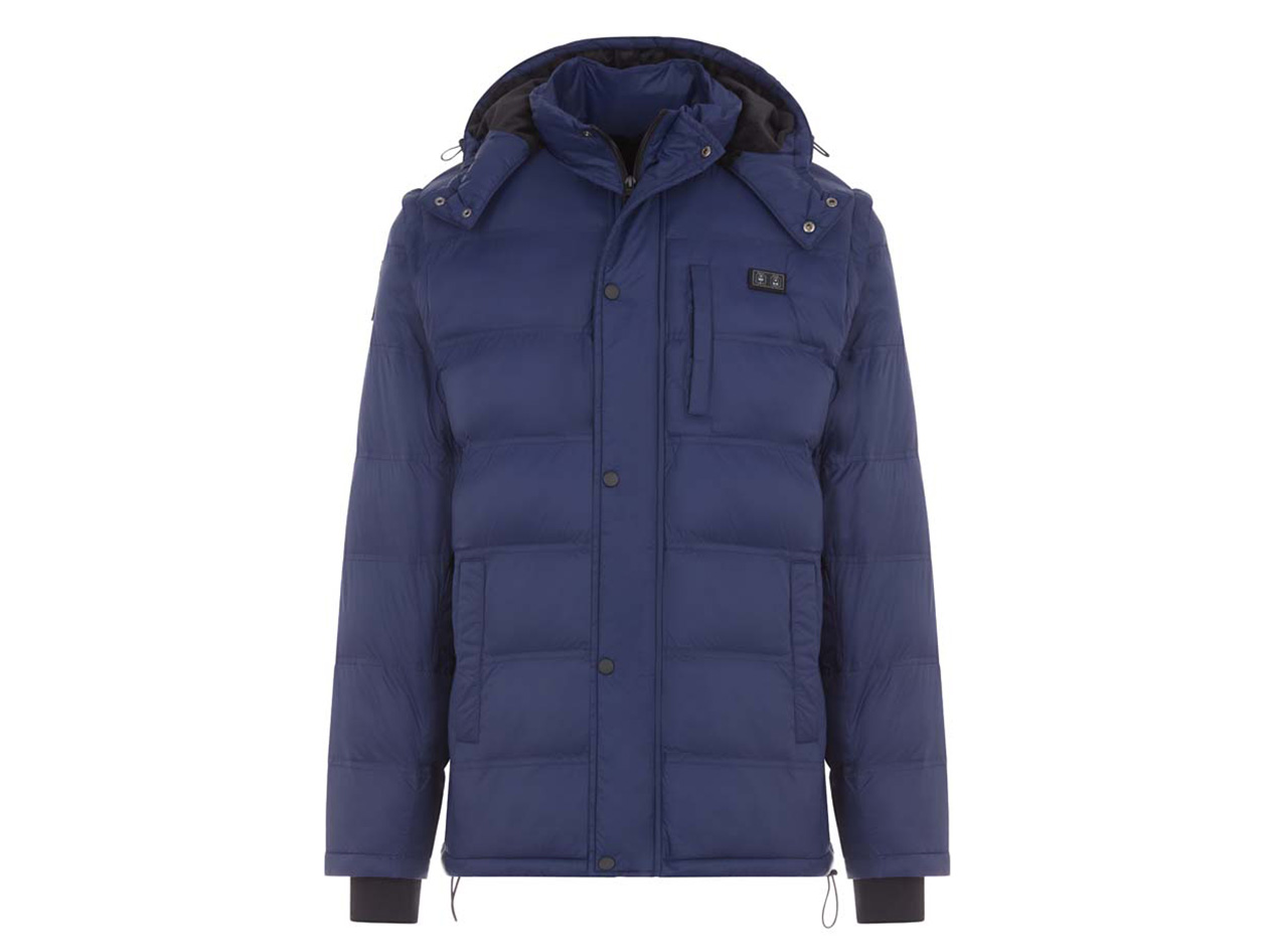 Men's Helios Hybrid Heated Coat with Power Bank (Navy/XL)