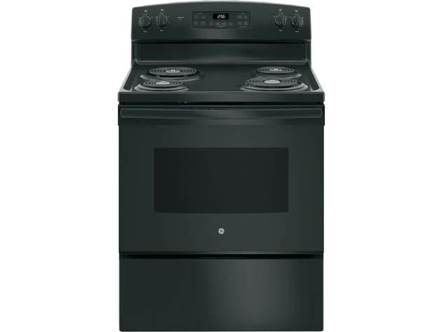 GE JB256DMBB 5.0 Cu. Ft. Black Freestanding Electric Range