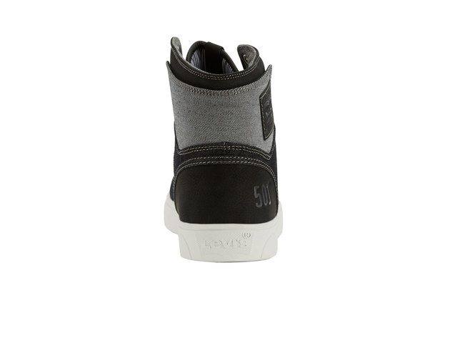 Levi's Mens Mason Hi 501 Fashion Denim Hightop Sneaker Shoe - 10 M Black/Charcoal