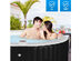 Goplus 6 Person Portable Inflatable Massage Spa Hot Tub, Black 