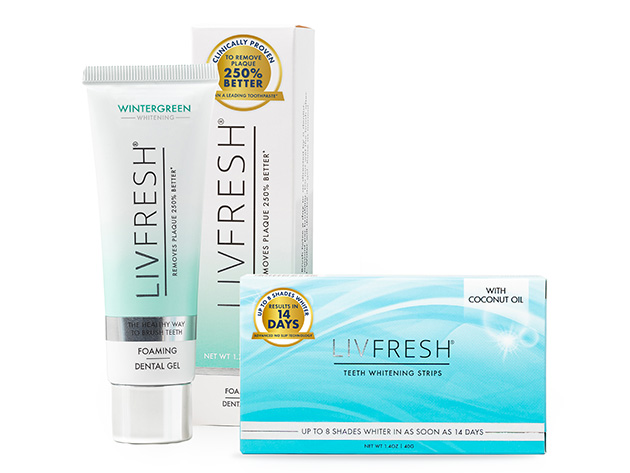 LIVFRESH Toothpaste & Whitening Strips Bundle