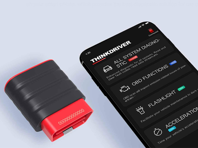 THINKDRIVER OBD2 Enhanced Diagnostic Scanner Bluetooth Dongle