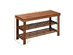 Costway 3-Tier Bamboo Shoe Bench Storage Rack Organizer W/ Stool Entryway Home Hallway - Carbonized Color