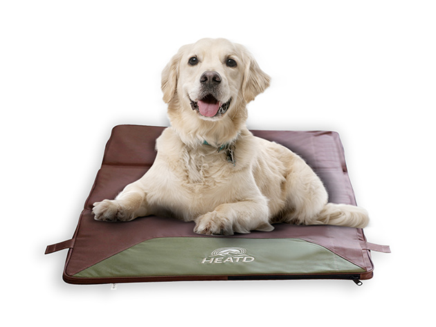 HEATD Dog Pet Bed Mattress with Removable Heating Pad, Rechargeable Battery & Cooling Pad Slots (XL)
