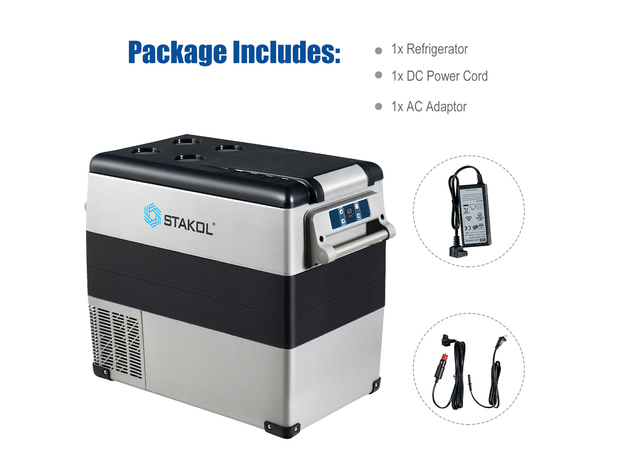 STAKOL 53 Quarts Portable Electric Car Cooler Refrigerator/Freezer