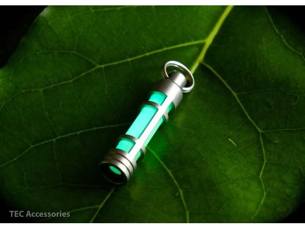 TEC-S3 Stainless Steel Embrite Glow Fob Bead Blasted Stainless Steel