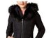 Maralyn & Me Juniors' Women's Faux-Fur-Trim Hooded Puffer Coat Black Size Small