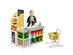 Costway Grocery Store Playset Pretend Play Supermarket Shopping Set with Shopping Cart