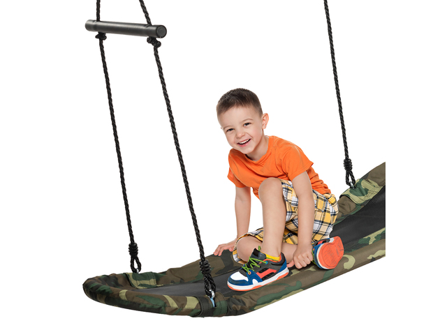 Costway Saucer Tree Swing Surf Kids Outdoor Adjustable Swing Set w/ Handle