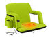 Heated Reclining Stadium Seat with Armrests & Side Pockets (Lime)