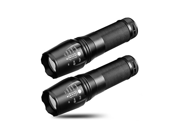 Army Gear Tactical Flashlight: 2-Pack